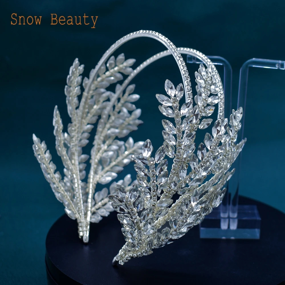 DZ019 Rhinestone Bridal Headband Woman Headpiece Wedding Hair Accessories Bride Tiara Pageant Headdresses Wedding Head Hoop 250117
