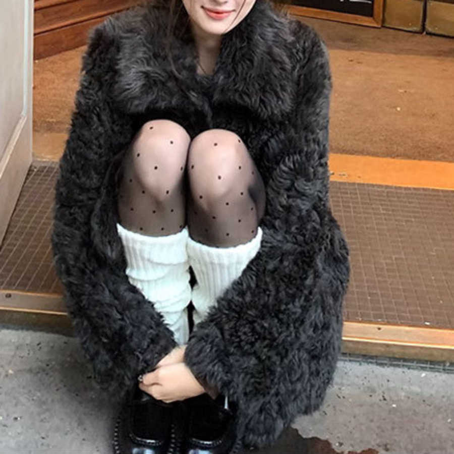 Womens Down Goldenhour Atmosphere Stained Spanish Fur Women Women Jackets Coat Woman Fur 241209