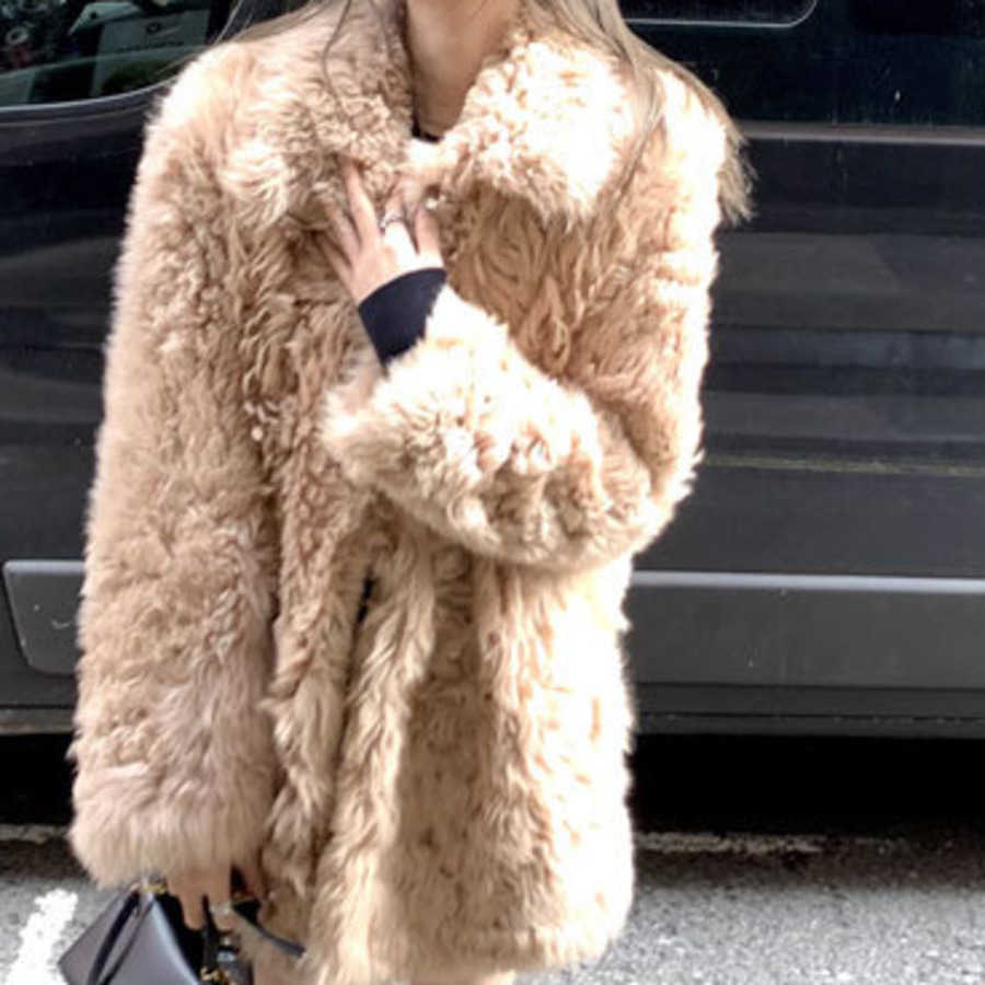 Womens Down Goldenhour Atmosphere Stained Spanish Fur Women Women Jackets Coat Woman Fur 241209