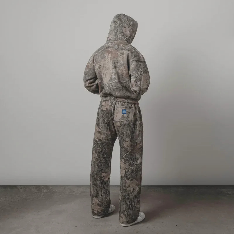 Y2K Retro SweatPants Camouflage Pattern Print Streetwear Men harajuku Street Hip Hop Unisex Oversized Casual Camo Baggy Trousers 250109