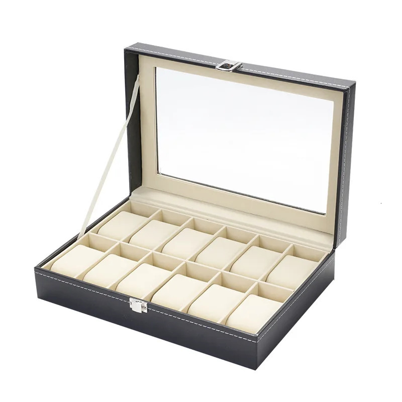 VANSIHO 2/3/4/5/6 Grids Watch Box For Women PU Leather Watches Display Case Jewelry Holder Storage Organizer With Lock 250117