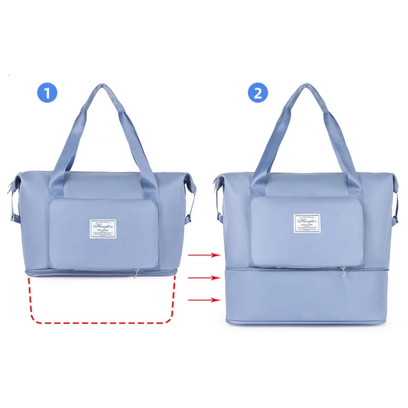 Large capacity expandable travel bag luggage organizer handbag waterproof portable foldable travel suit storage bag 250109