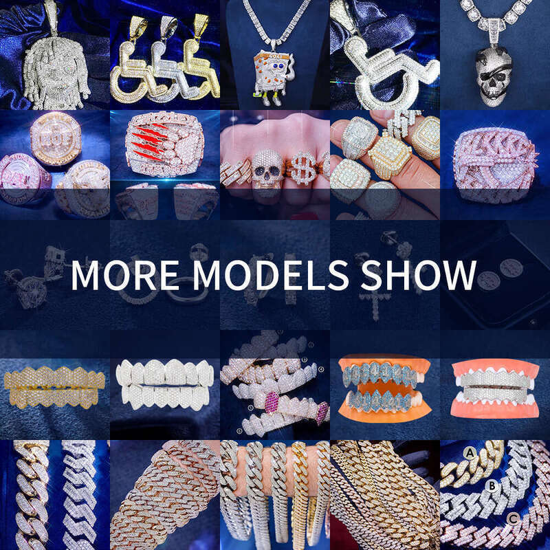 VVS Moissanite Gold-Plated Double R Hip Hop Pendant with Customized Ice Out Design