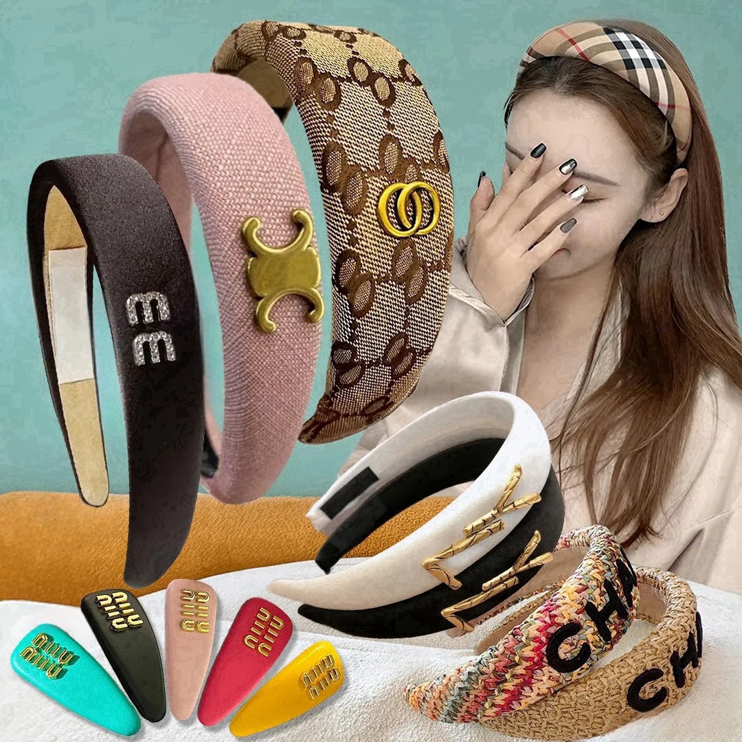 Designer Headband Fashion Women Headband Luxury Logo Glamour Women Sports Casual Wide rim Headband High quality in a variety of styles TOP1