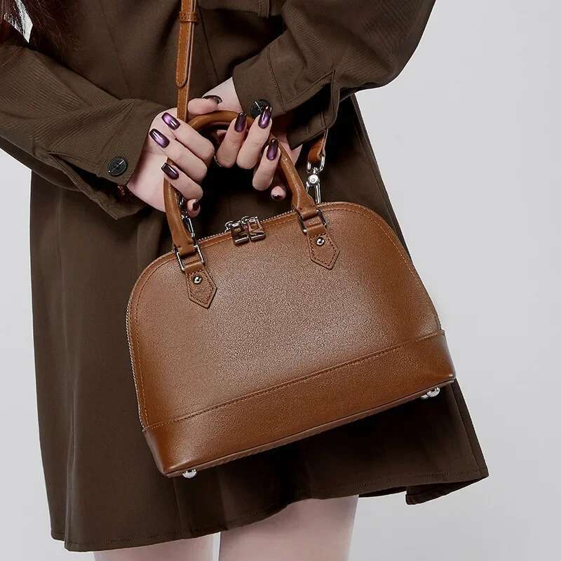 Jonlily Women Genuine Leather Shoulder Female High Capacity Commuter Casual Handbag Totes Crossbody Bag Purse -Kg1763
