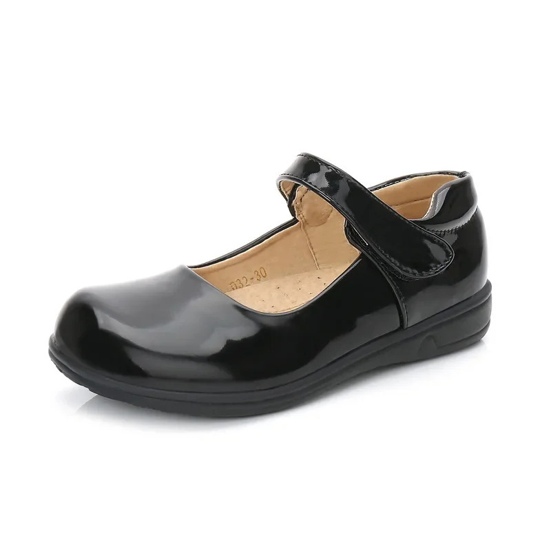 Childrens Leather Shoes Spring Autumn Versatile Black School Girl Shoes Fashion Kids School Uniform Performance Shoes Versatile 250113