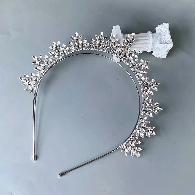 Shine Rhinestone Women Hairband Gold Silver Color Bridal Hair Tiara Fashion Wedding Prom Crown Accessories 250117