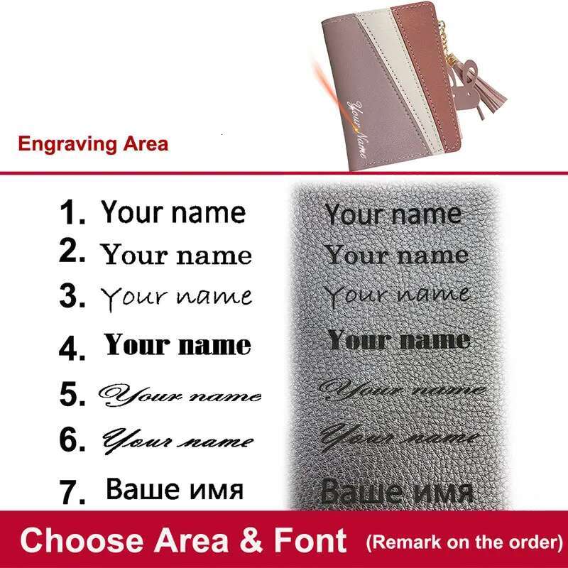 Free Name Customizing Women Wallets New Short Card Holders Quality Zipper Female Purses Simple Coin Pocket Small Women's Wallet