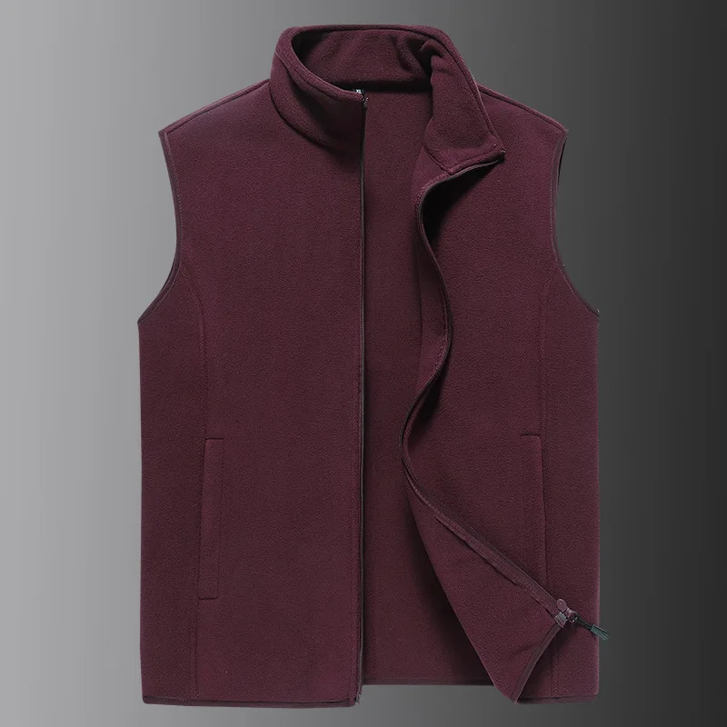 Mens Casual Plus Size DoubleSided Velvet Fleece Waistcoat Thicken Warm Standup Collar Hoodie Men Fragrance Winter COAT 250110Z