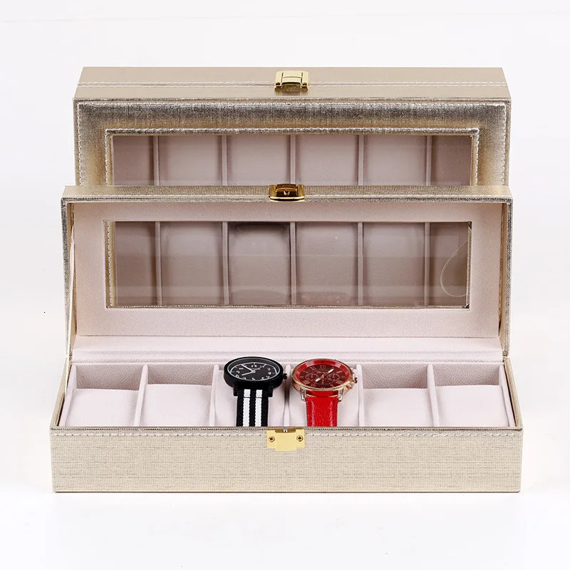 Watch Box Organizer for Men Women 6/10/12Girds Watch Case Jewelry Storage Leather Watch Display Personalized For Gifts 250117