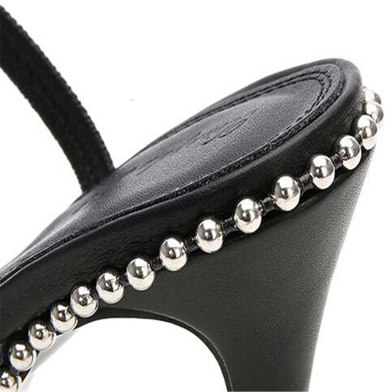 New Shoes Summer Fashion Female Platform Sandals Rivet Metal Pumps Wedding Women High Heels 9cm and 7cm