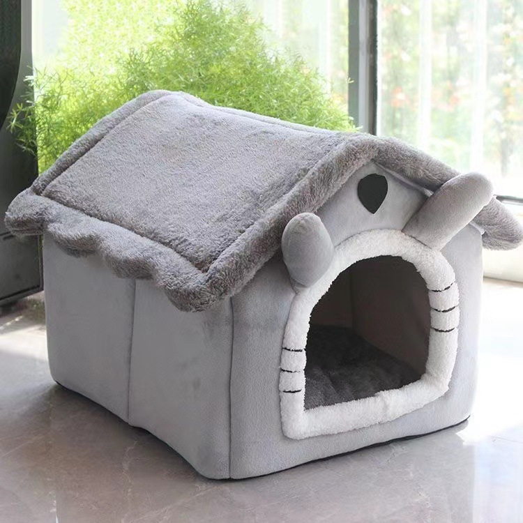 Houses & Kennels Accessories Bed Foldable Sleeping Removable Washable House Kennel For Indoor Cat Nest