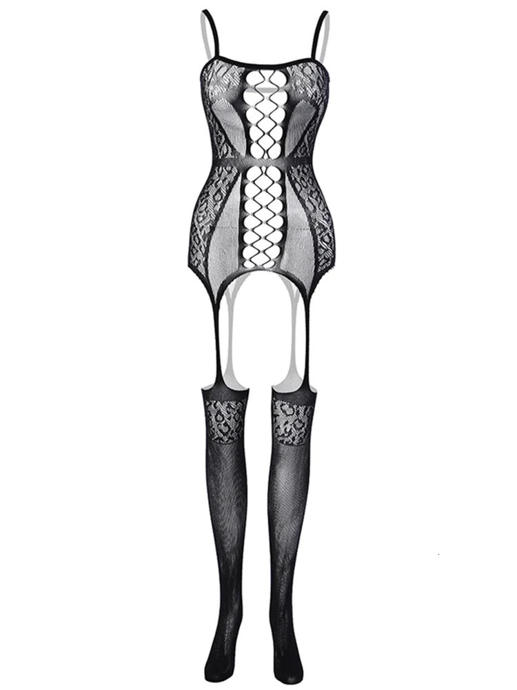 Erotic Gentlemen Sleepwear Fishing Net Full Body Stockings Adult Mens Sexy Tight Lingerie Clothes Male Jumpsuit Night Club Wear 250115