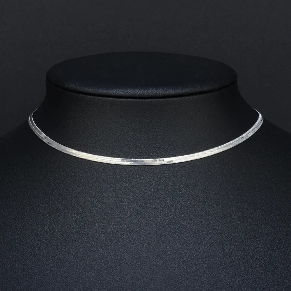 2024 High Quality Clavicle Blade Chains Drop Women Gold Silver Color Stainless Steel 355cm Snake Choker Necklace Chain 250114