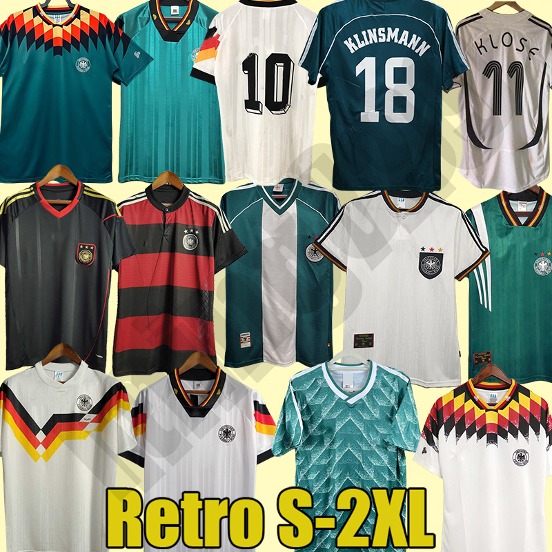 World cup 1990 1998 1988 1996 GermanyS Retro Littbarski BALLACK Soccer Jersey KLINSMANN 2006 2014 shirts KALKBRENNER 1996 2004 Matthaus Hassler Bierhoff KLOSE