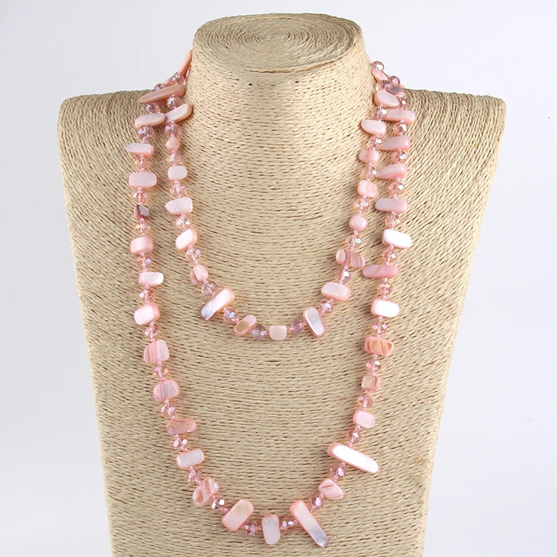 Fashion Halsband Rainbow Crystal and Shell Necklace Suitable for Womens Gifts 250109