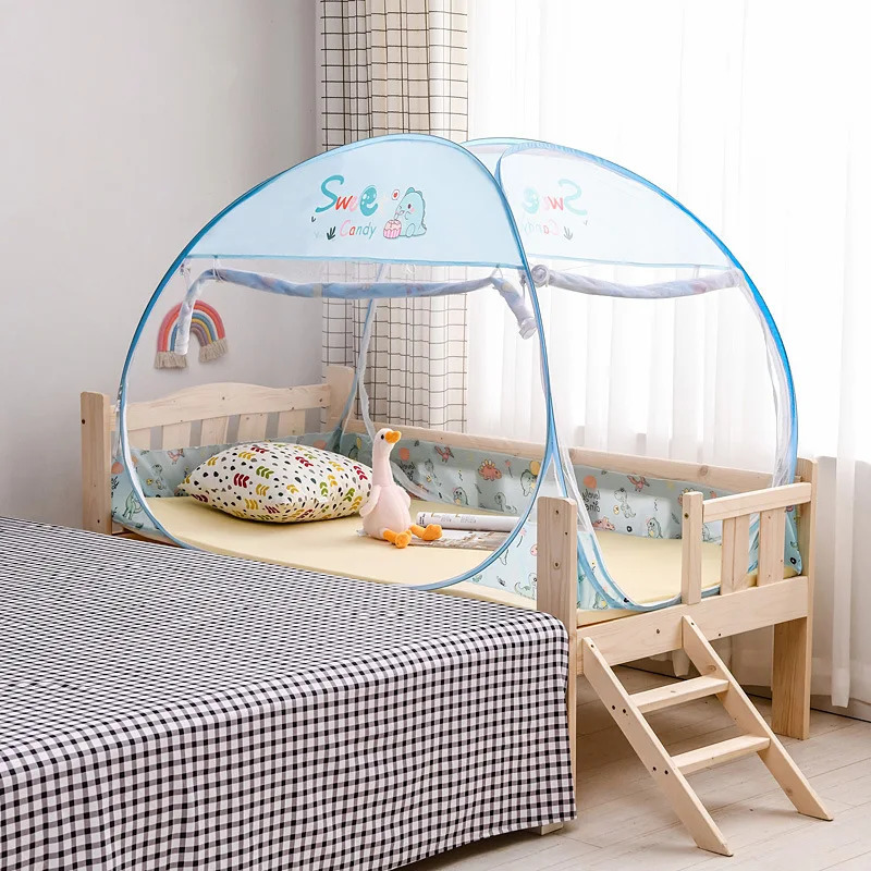 Summer Childrens Bed Mosquito Net Cartoon Baby Crib Mosquito Net Full-coverage Universal Foldable Yurt Anti-fall Mosquito Net 250115