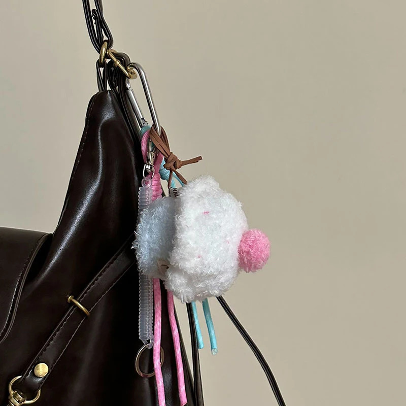 Plush Cake Pendant Key Chain Three-dimensional Afternoon Tea Series Bag Pendant Plush Dessert Coffee Climbing Rope Pendant 250110