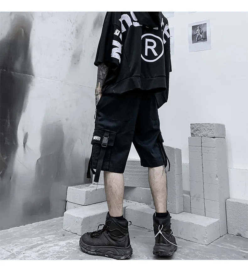 Summer Shorts Men Harajuku Streetwear Casual Mans Cargo Shorts Fashion Techwear Japanese Korea Hip Hop y2k Punk Male Clothing 250108