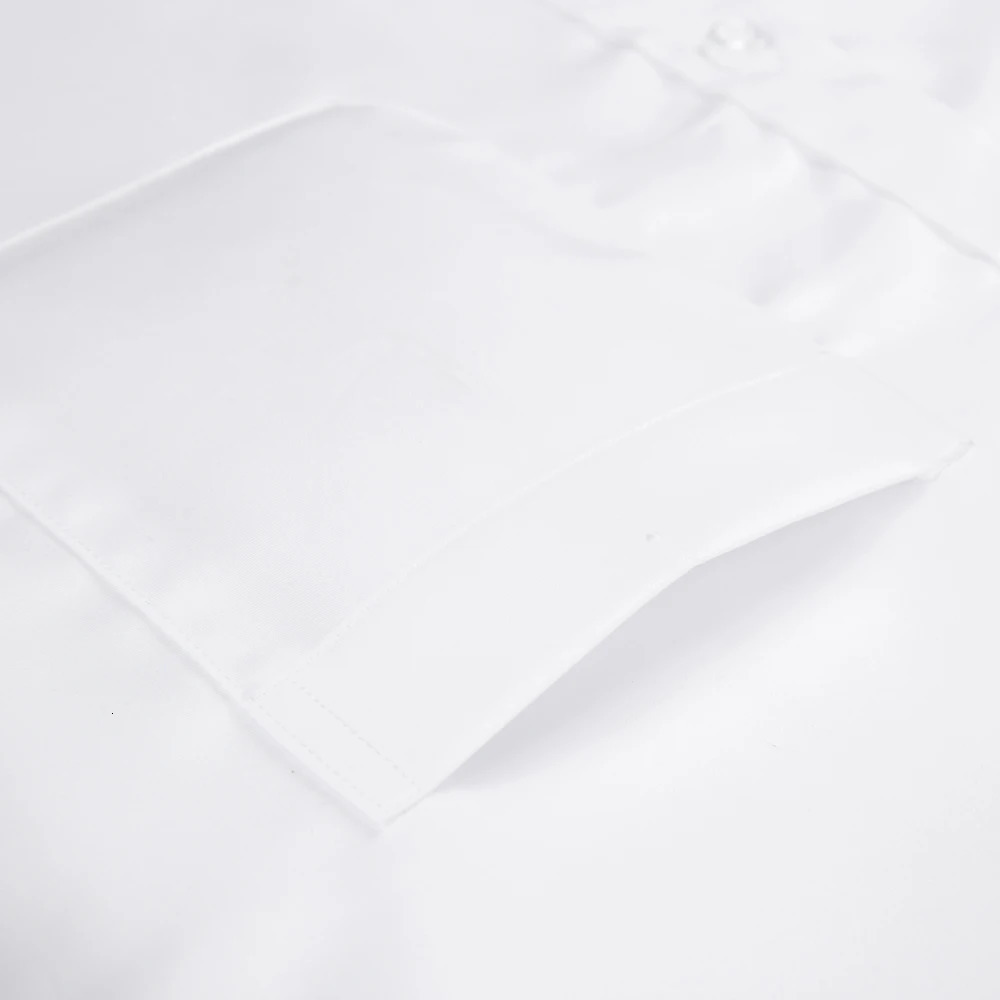 Mens Non Iron Standard-fit Solid Basic Dress Shirt Formal Business Premium 100% Cotton Male Long Sleeve Work Office Shirts 250118