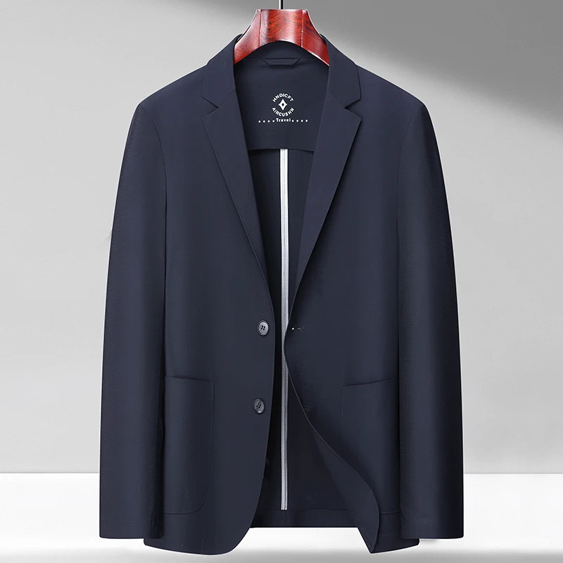 High-end Fashion No Lining West Spring and Summer Light Breathable Smooth Light Leisure Sunscreen Suit Jacket Men 250109