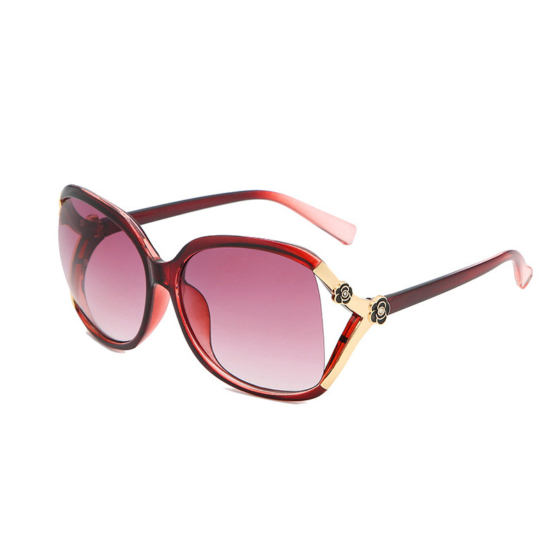 2025 Europe and the United States trend large frame sunglasses retro glasses fashion rose sunglasses female wholesale