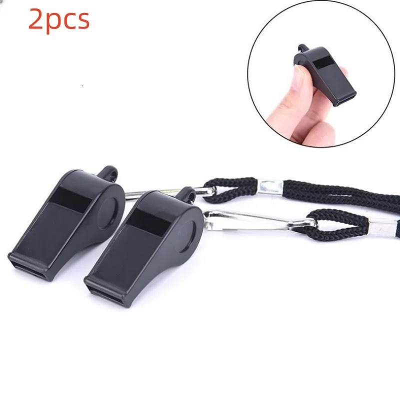 2pcs Professional Whistle For Sports Football Basketball Referee Training Outdoor Survival With Lanyard 250107