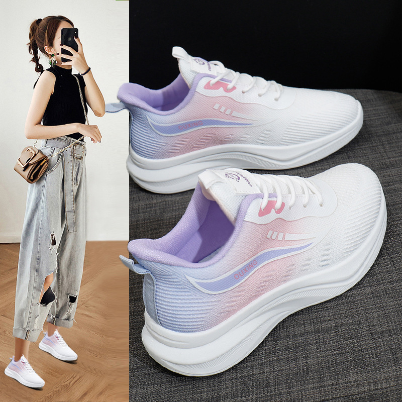 2025 spring new breathable flying weaver NEW hot lightweight all-match running students outdoor training shoes size35-40