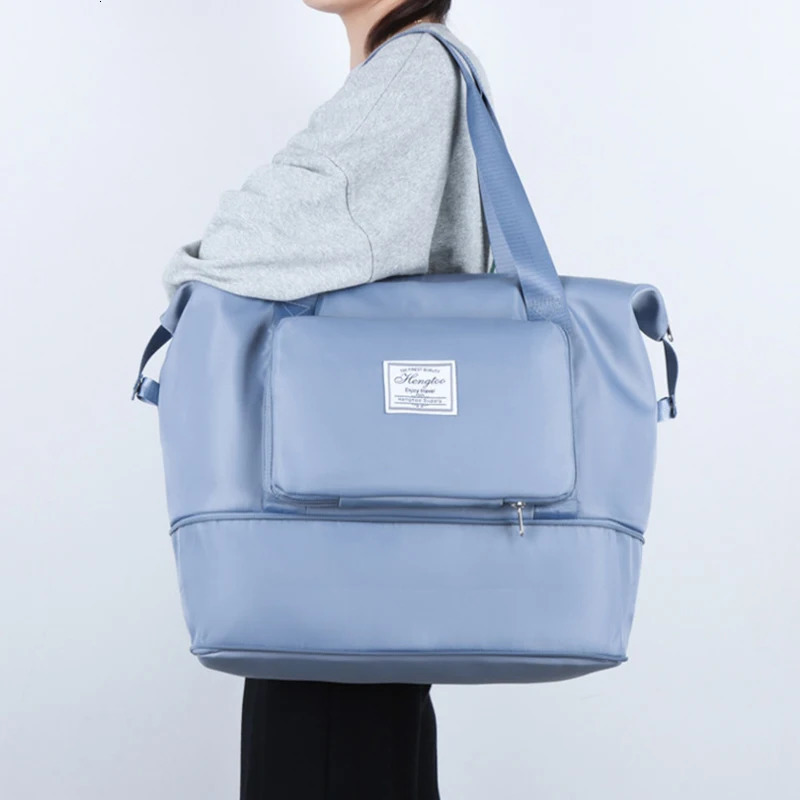 Large capacity expandable travel bag luggage organizer handbag waterproof portable foldable travel suit storage bag 250109
