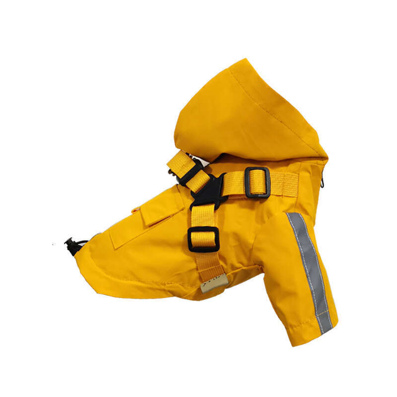 British Style Waterproof Pet Raincoat, All-Season Dog Coat, Outdoor Windproof and Rainproof Fashion Pet Clothing