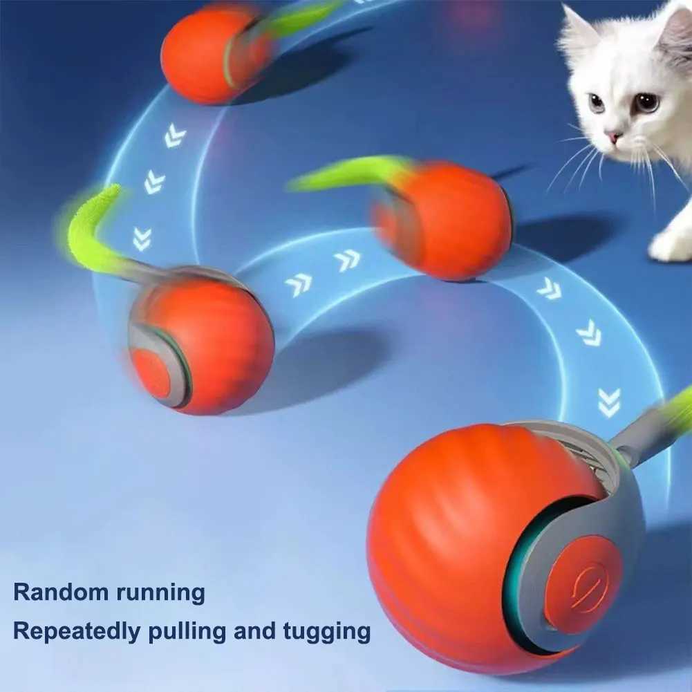 Speedy Tail 2.0 Cat Toys Generation Interactive Toy Ball For Cat 2 Speed Adjustment Automatic Moving Ball with Replacement Tail Y250412
