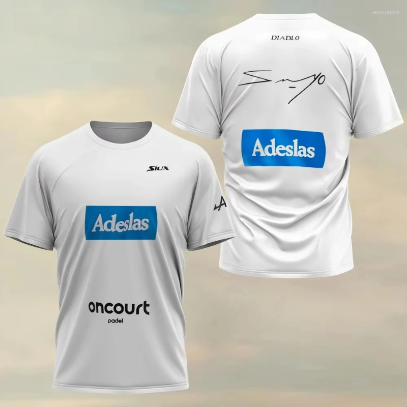 Men's T Shirts Padel Print Summer Men Tshirt Unisex Fitness Sports Breathable T-shirt Ultra-thin Tennis Top Clothing