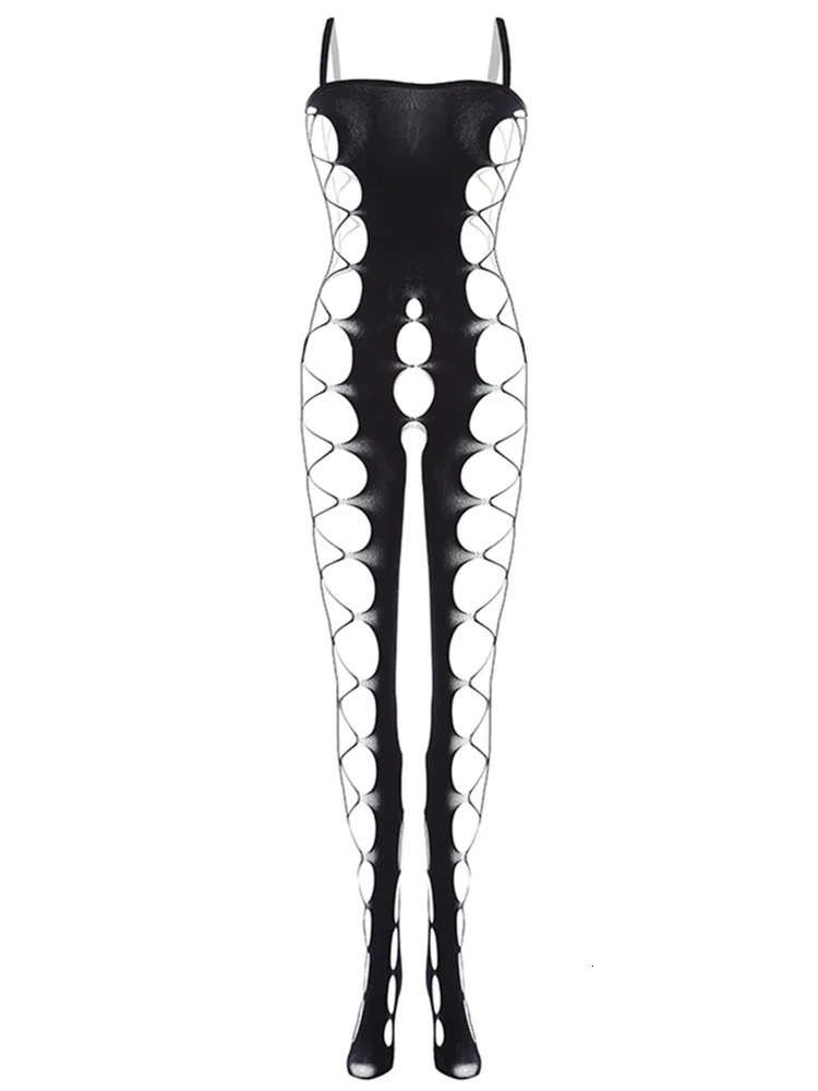 Erotic Gentlemen Sleepwear Fishing Net Full Body Stockings Adult Mens Sexy Tight Lingerie Clothes Male Jumpsuit Night Club Wear 250115