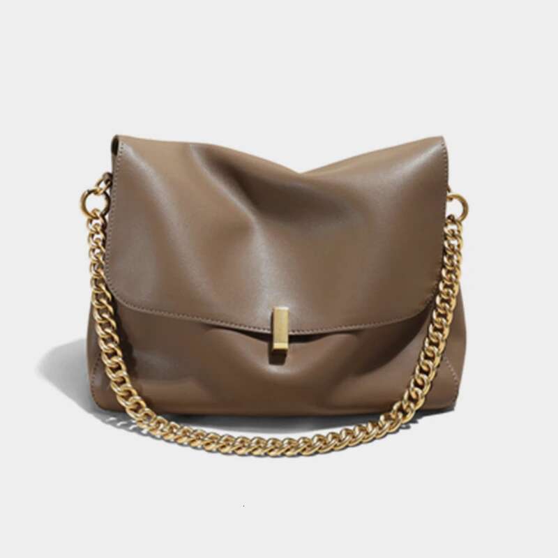 Genuine Leather Chain Shoulder hot Bag for Women - Designer Square Crossbody Purse, Satchel Handbag