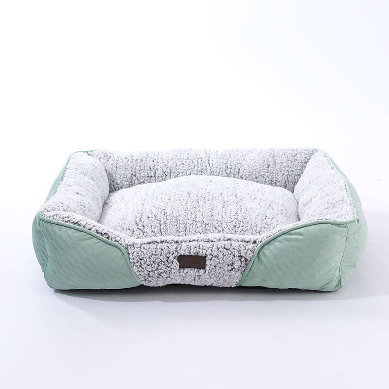 Self-heating Fleece High-sided Pet Bed, Foldable and Dual-purpose Pet Sleeping Mat, Suitable for Small and Medium-sized Dogs