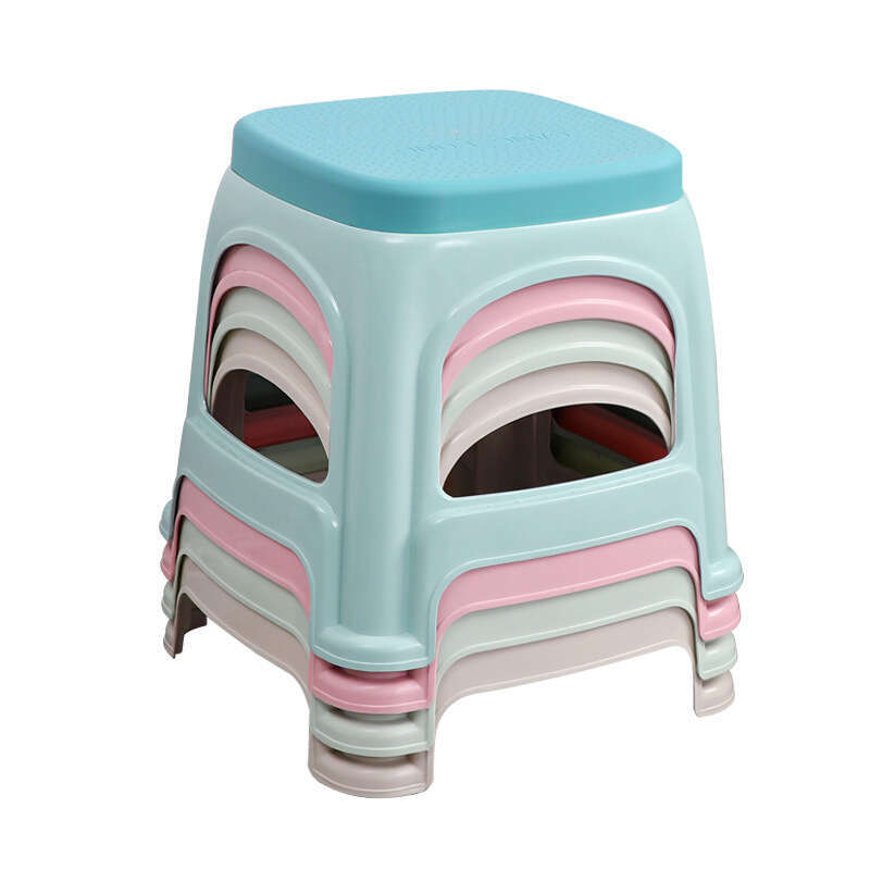 0174 Plastic adult household small low stall stool, stackable chair