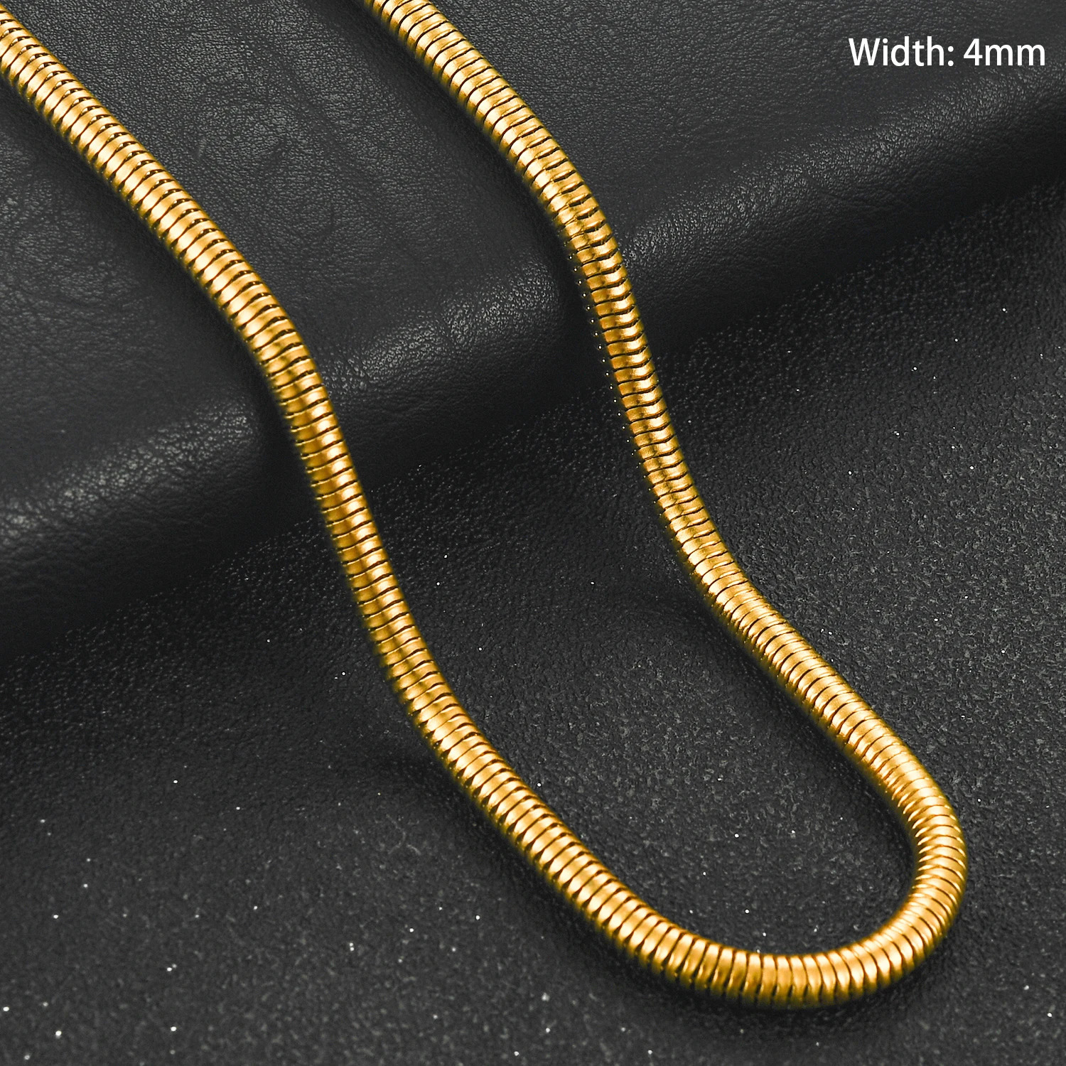 115244mm Basic Stainless Steel Round Snake Chain Necklace Gold Color Plated Choker on Neck Clavicle Jewelry Accessories 250114