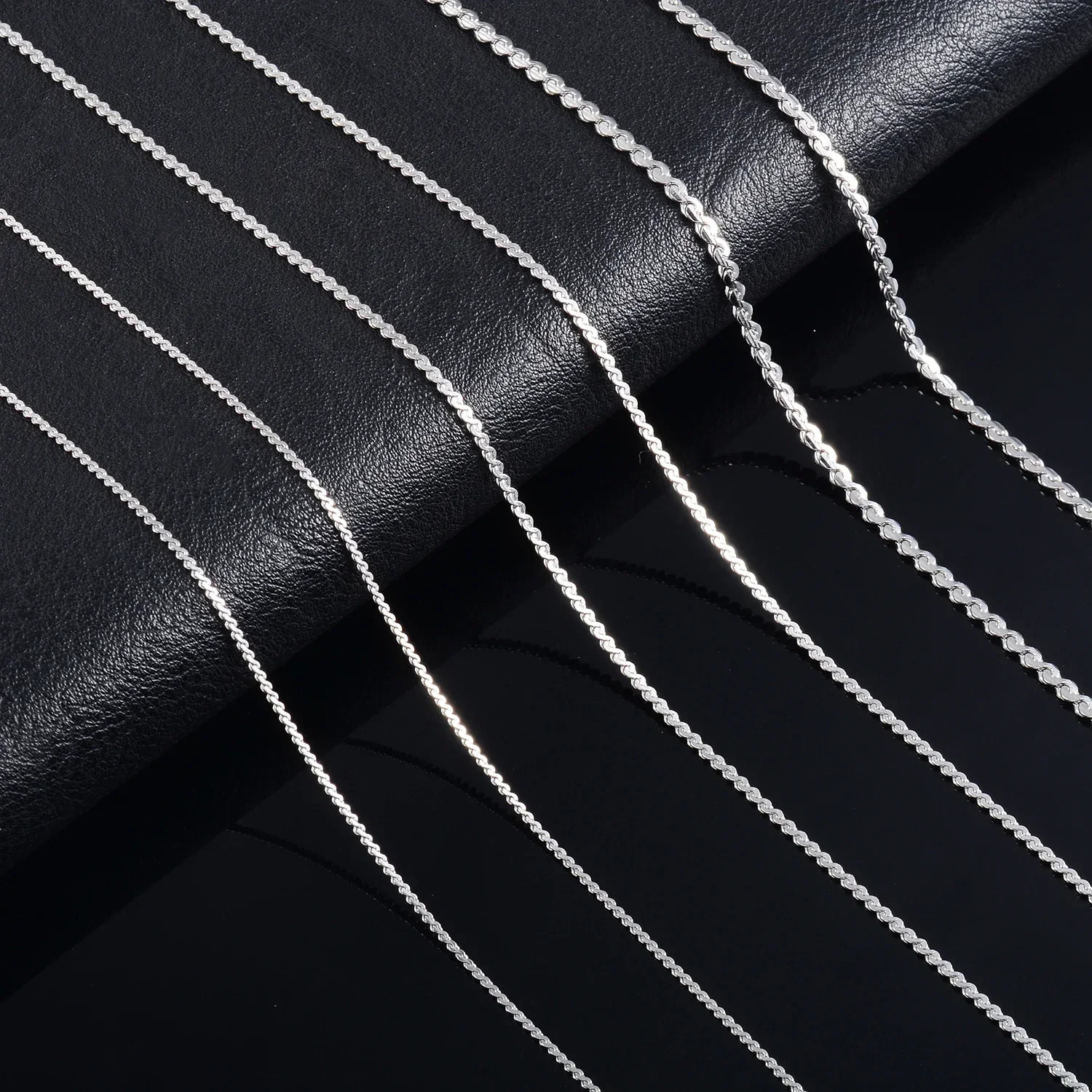 Yadreva S Style Thin Stainless Steel Necklace Silve Plated Chain High Quality Glitter Jewelry Unisex Gift 250114