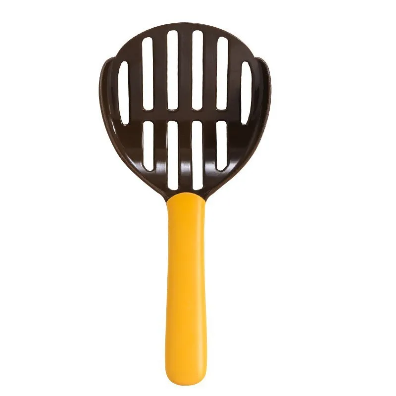 Plastic Litter Shovel 22.5*11cm Hollow Grooming Scoop Long Handle Convenient Pick Up Cat Excrement Cleaning