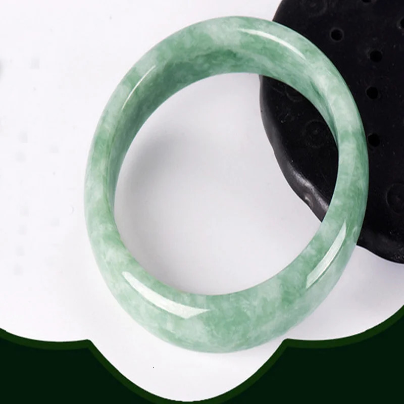 Natural Green Jade Vintage Jewelry Jadeite Bangle Original Certified Mothers Day Gift Bracelet For Women 250117
