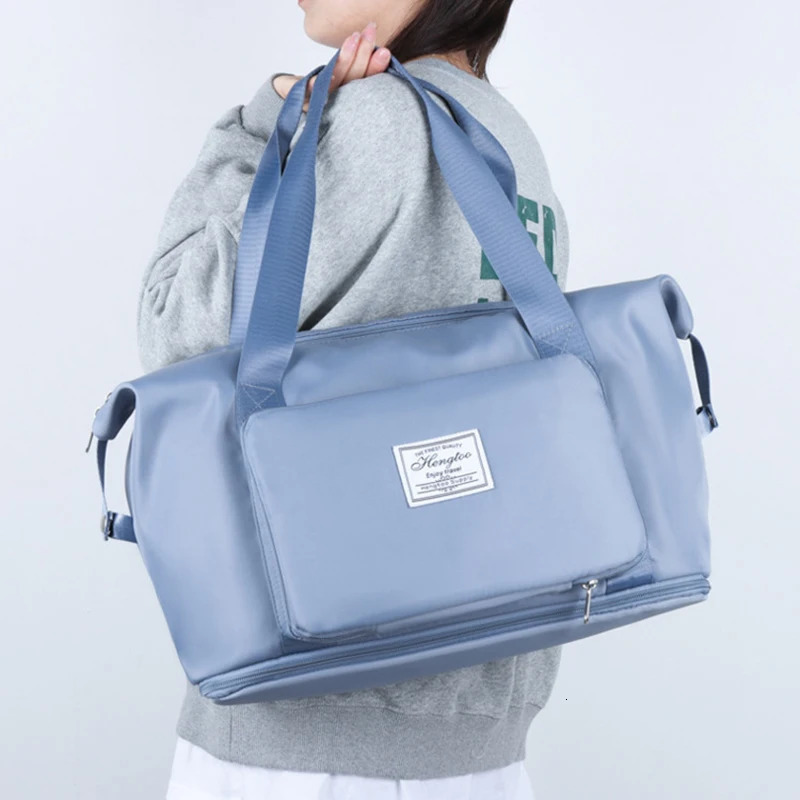 Large capacity expandable travel bag luggage organizer handbag waterproof portable foldable travel suit storage bag 250109