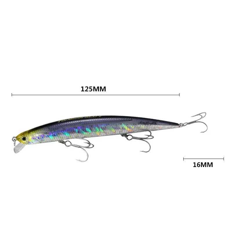 Minnow Fishing Lure For Casting Floating Saltwater 125mm 15g Trout Pike Artificial Swimbait Wobbler Hard Baits Jerkbait Lure M250118