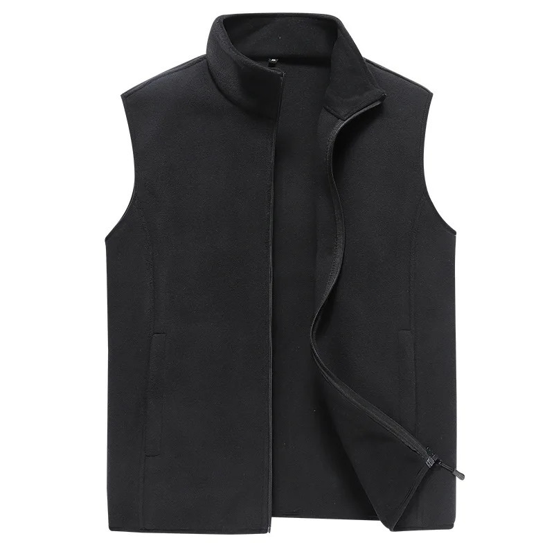 Mens Casual Plus Size DoubleSided Velvet Fleece Waistcoat Thicken Warm Standup Collar Hoodie Men Fragrance Winter COAT 250110Z
