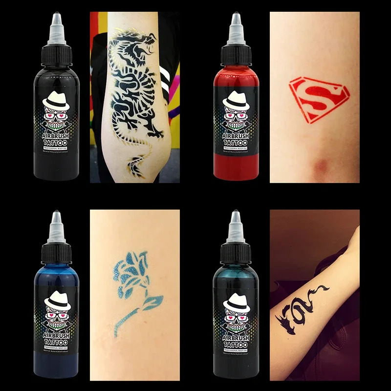 OPHIR Spray-painted Tattoo Pigment Airbrush Special Human Body Color Material Tattoo Pigment Body Art Color 30ml/Bottle 250114