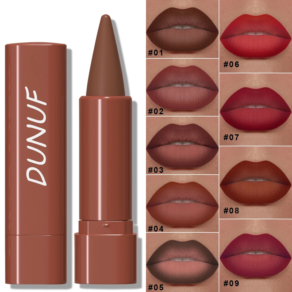 DUNUF Gradient Lip Liner Pen Velvet Matte Lipstick Smooth Waterproof Long-Lasting Non- For Defined and Elegant Lips 250108