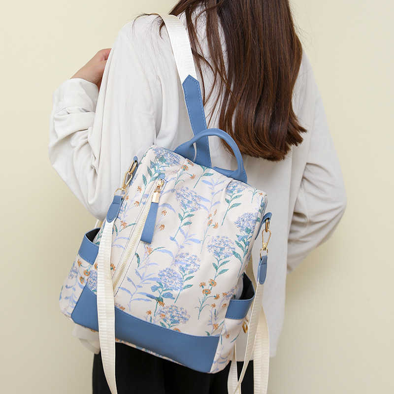 New Anti theft Backpack Fashion Korean Handheld Womens Backpack Large Capacity Casual Commuter Womens Bag