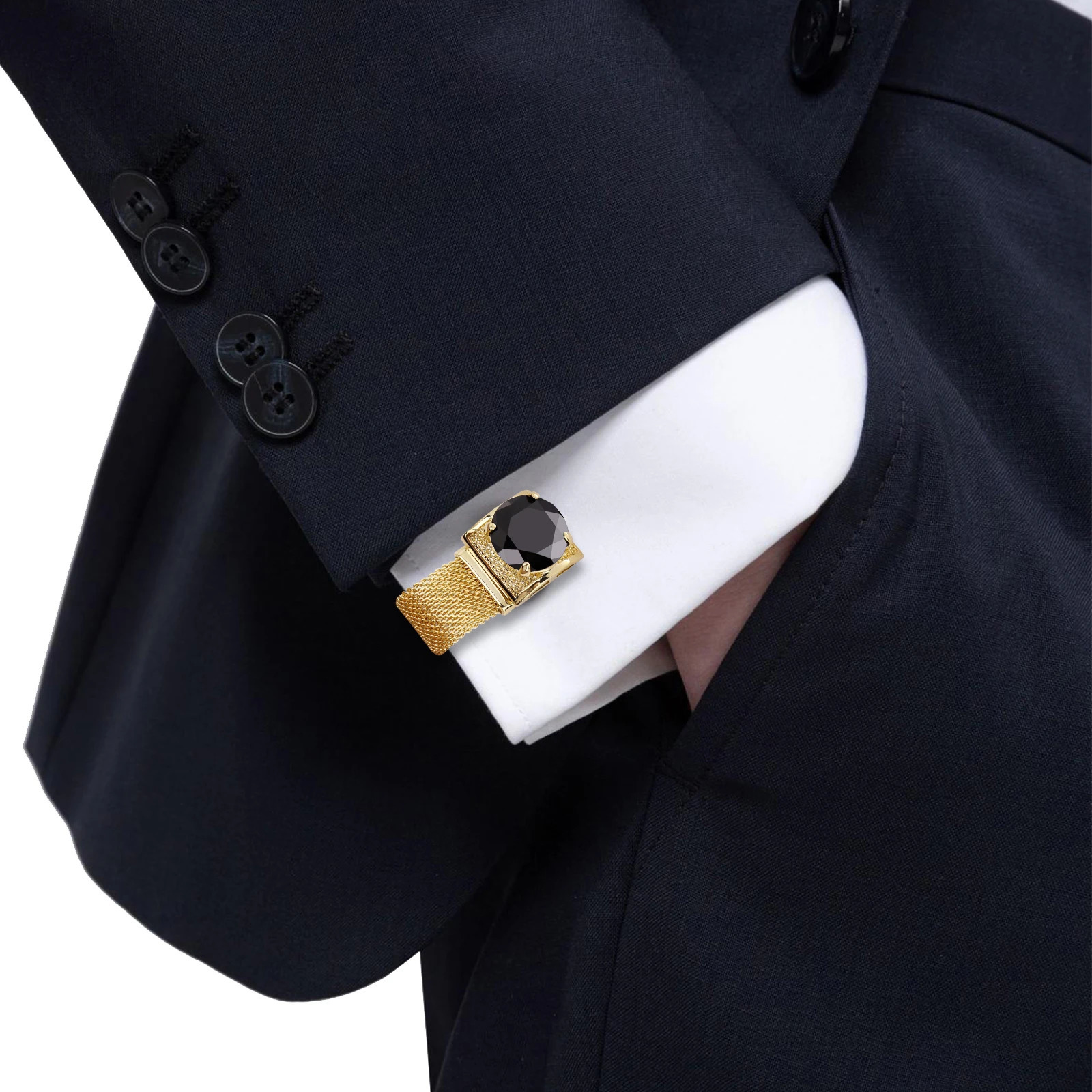 HAWSON crystal mens cufflinks cufflinks with chains mens shirts wedding gifts jewelry 250110