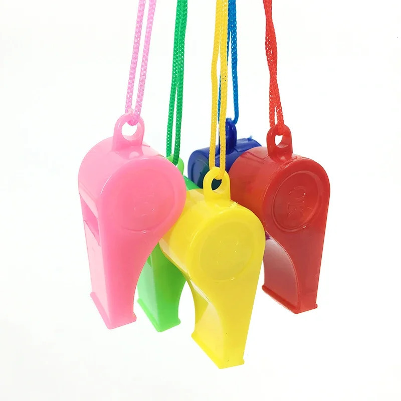 Mini Plastic Whistle with Rope for Kids Professional Football Soccer Basketball Cheerleading Referee Children Toys Gifts 250107