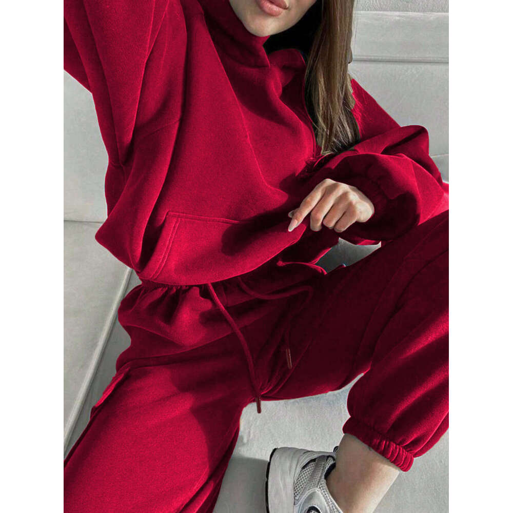 European American Spring Autumn Women's Fashion Sports and Leisure Hoodie Set 2025 Versatile Style New Trendy Clothing Ins
