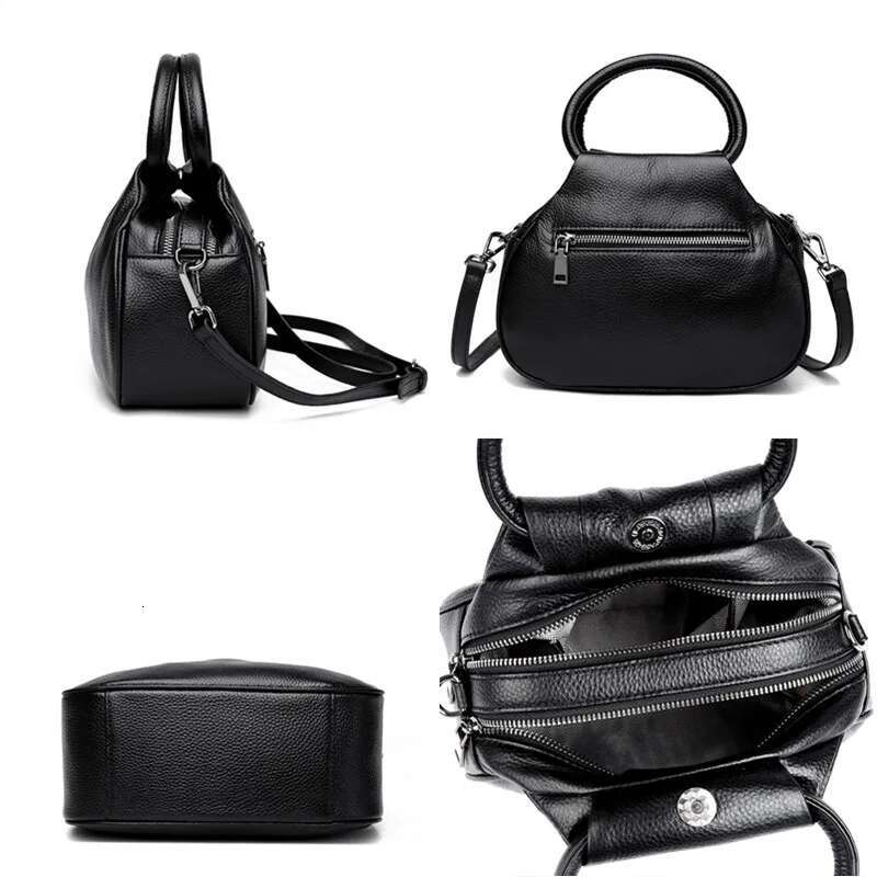Designer Genuine Leather Handbag Women Fashion Shoulder Bag Soft Cowhide Messenger Sac Female Purse Ladies Tote